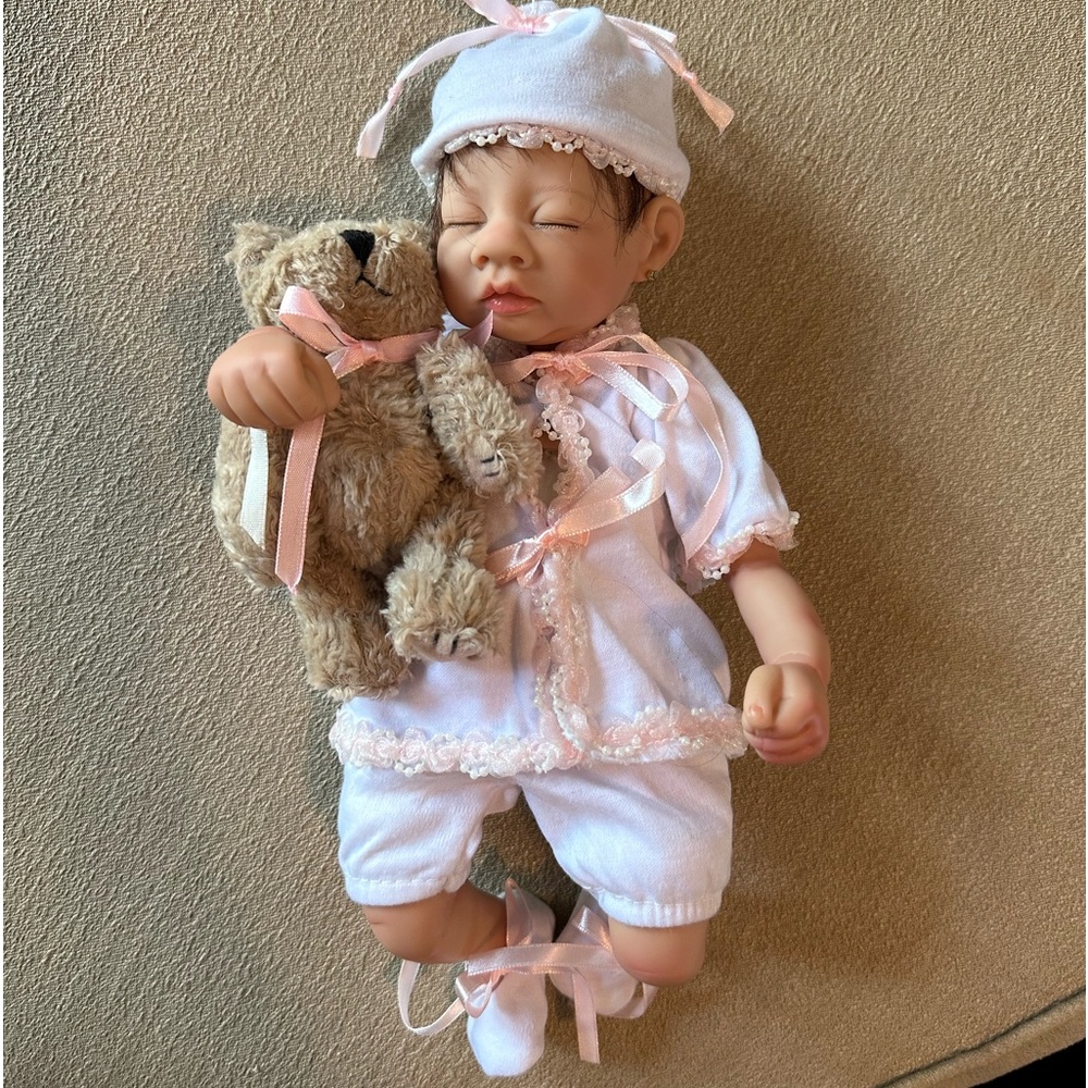Vintage Paradise Galleries STAMPED porcelain real life- like newborn baby doll